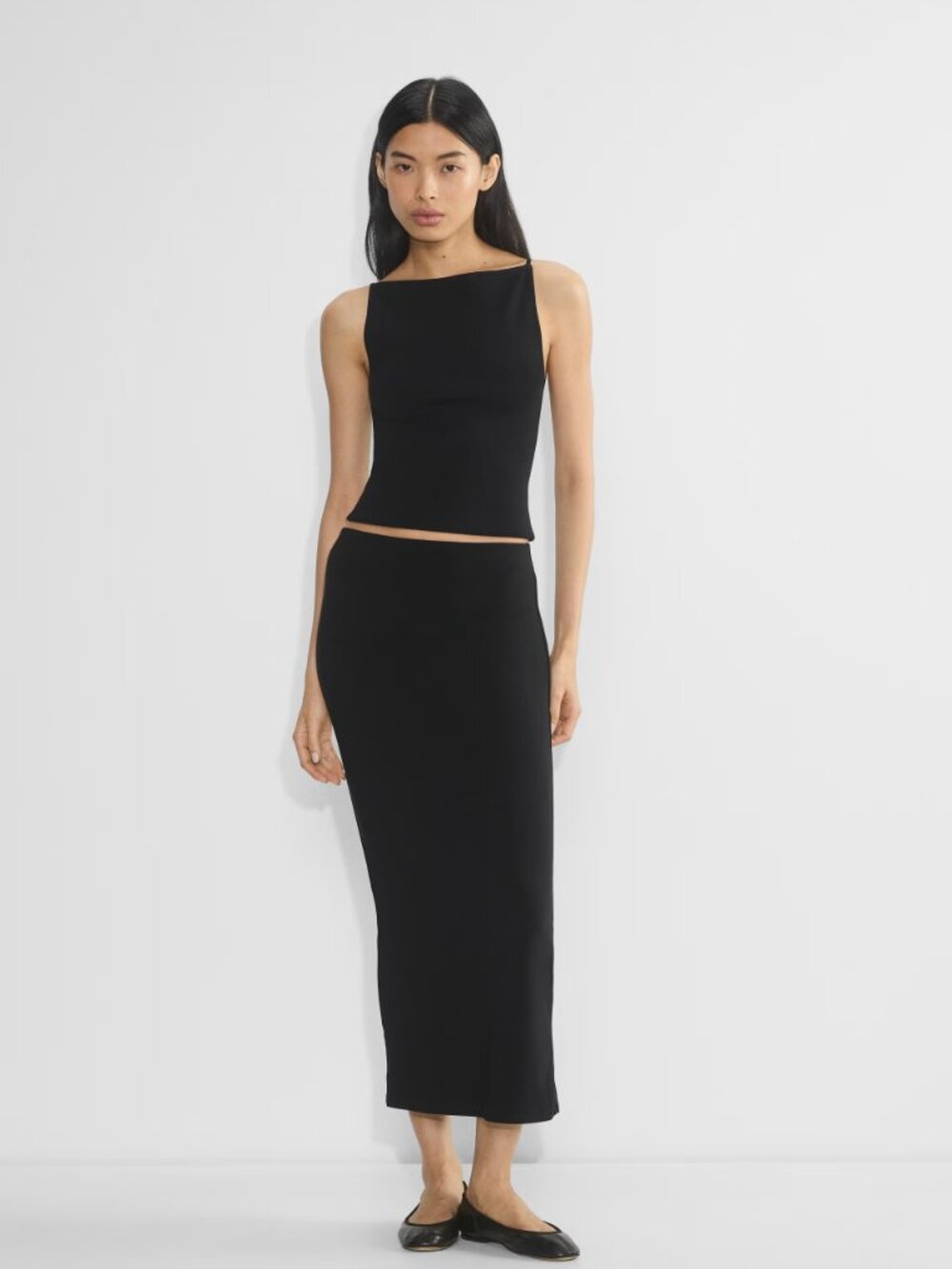 Aritzia Babaton Formulate black maxi skirt in size S